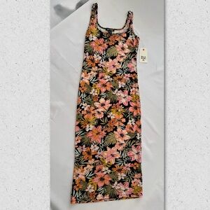 Billabong Floral Maxi Dress Size Small NWT Tropical Sleeveless Summer Dress